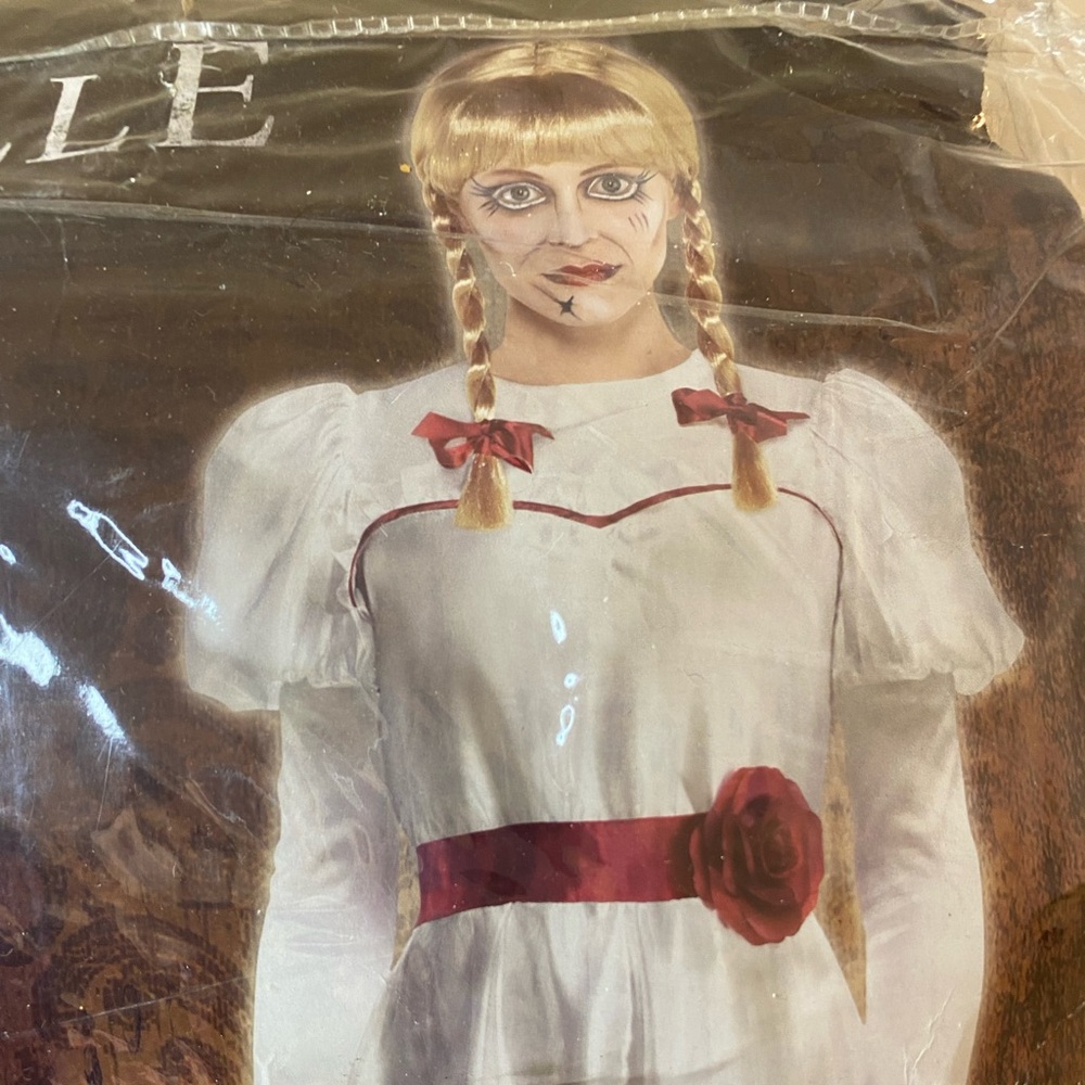 Annabelle Halloween Costume Dress with Wig